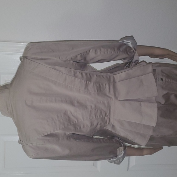 Body by Victoria 12 jacket 8 pants khaki pant suit accordian tale cup buttons - Picture 7 of 14